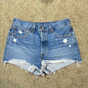 Levi’s original 501 cutoff denim shorts, sz 32, excellent!